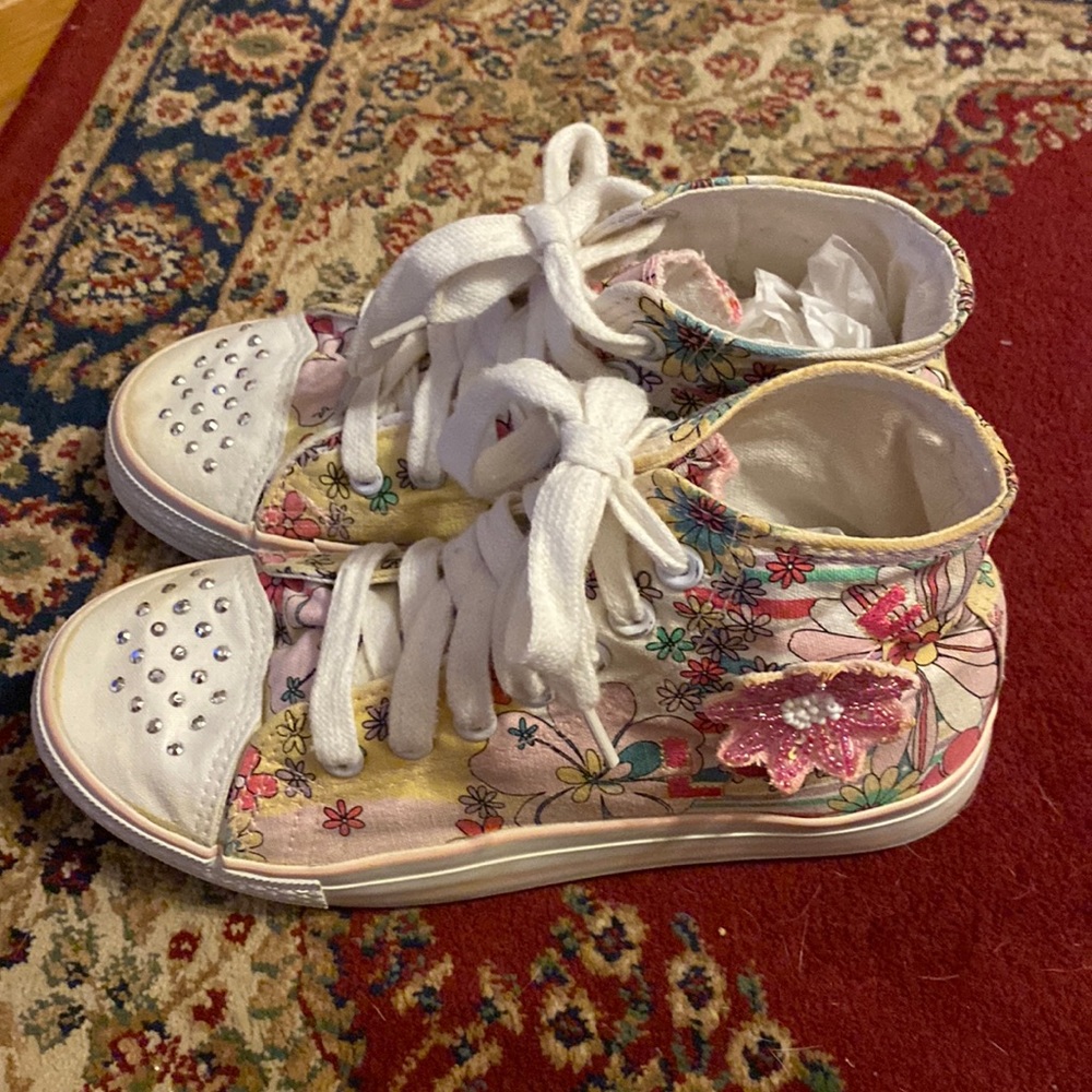 Expressions Floral Sequined Shoes